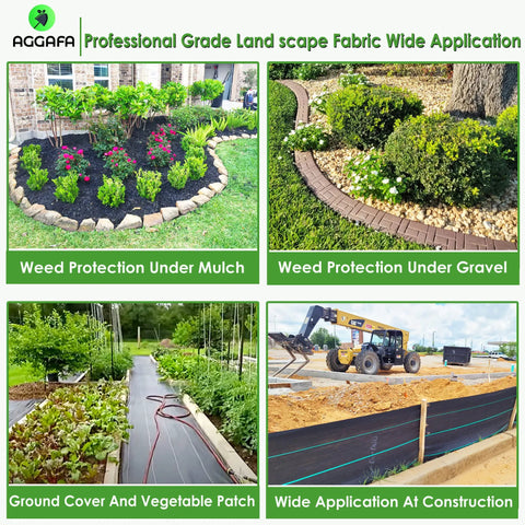Pro Grade Premium Heavy Duty Weed Barrier Fabric For Landscaping Farming And Gardening And Agriculture 2Ft By 50Ft 100 Percent Virgin Material Durable Woven Landscape Fabric For Weed Control Under Mulch Or Gravel 3.2oz