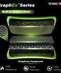 Graphene Compound Mountain Bike Disc Brake Pads For Shimano And TRP Quiet Long Lasting Braking With GraphEx Tech layers view