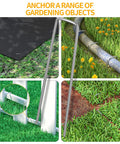 6 Inch Landscape Staples 50 Pack Pro Grade Galvanized Garden Stakes for securing landscape fabric, hoses, and turf close-up view