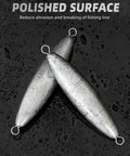 Through Wire Torpedo Sinker Bullet Lead Fishing Weight For Saltwater Double Ringed 16 Oz Pack Of 2 on wet surface