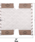 Steam Mop Pad Replacement For Shark Lift-Away Pro And Genius Pocket Mops 13.5 X 14 Inch Washable Pads, top view dimensions