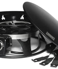 Portable Propane Fire Pit 21 Inch Smokeless Gas Firebowl With 58,000 BTU No Mess Campfire, lid and carry straps visible