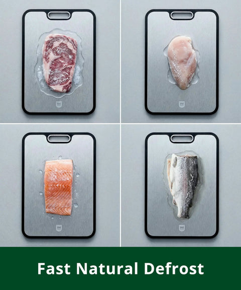Massive Double Sided Cutting Board With Deep Juice Groove Hella Tough Titanium And Food Grade Plastic Prep Side For Steaks Cheese Produce Kitchen Chopping Tray with defrosting meats