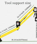 Cantilever Type Flexible Arm With 360 Degree Rotation showing dimensions of yellow arm for precise tapping and drilling
