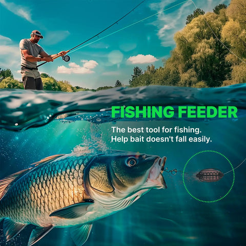 10 Pack Spring Fishing Feeders 25g Each For Carp Crucian And Bream Tackle, durable iron lead cage underwater attracting fish.