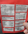 Back of Travel RX Medicine Kit Bulk Travel Kit With Individually Wrapped Medications for Indigestion, Motion Sickness and More.