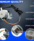 0G6453 Stepper Motor Assembly for GTH990 HSB Plug-and-Play Replacement with wiring harness and metal body