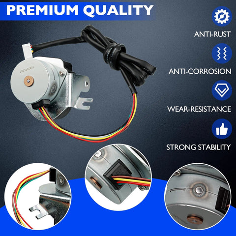 0G6453 Stepper Motor Assembly for GTH990 HSB Plug-and-Play Replacement with wiring harness and metal body