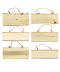 Six Unfinished Basswood Rectangle Sign Blanks With Jute For Diy Craft Lovers 4x10 Inches Great For Burning Carving Painting And Rustic Wall Decor Set For Home Decor Projects