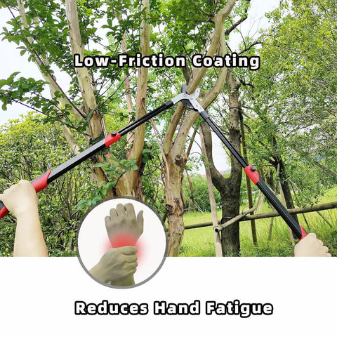 Garden use of Extendable 28 To 41 Inch Lopper With Compound Action Heavy Duty Tree Pruner cutting tree branches, low-friction coating