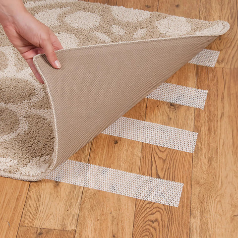 Indoor Rug Gripper Tape 3 Inch By 60 Foot Non Slip Carpet Tape For Removable Installations Holds Rugs Up To 12 By 12 Feet Mesh Adhesive Grip