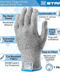 Ultra Safe Cut Resistant Gloves Level 5 Protection For Kitchen Prep Meat Handling Filleting Shucking Slicing Carving Large XL Size