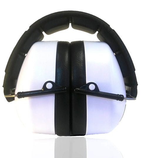 37 dB NRR Safety Earmuffs For Shooting And Industrial Use With Ultra Comfort Padded Headband, Maximum Hearing Protection For Loud Environments, Range Or Shop, Durable White Earmuffs That Block Noise And Keep You Focused