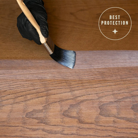 Application of Interior Water Based Satin Polyurethane For Wood Protection Fast Dry Time Easy Clean Up Clear Satin Finish