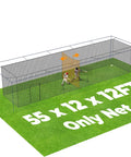Batting Cage Net 55x12x12 Ft With 2 In 1 Movable Inner Net For Solo Or Team Hitting Training Removable Divider For Two Lanes