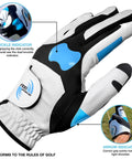 Grip Alignment Training Golf Glove With Non Slip Silicone Palm For A Lockdown Swing, Medium Large Left Hand For Right Handed Golfers