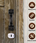 Heavy Duty Black Cast Iron Barn Door Handles 2 Pack For Shed And Garage Doors Includes Hardware And Pre Drilled Holes 6 1 4 Inches Tall Mounted