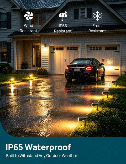 Waterproof Solar Outdoor Lights Led Landscape Spotlights With Dusk To Dawn Sensor Warm White Glow Three Adjustable Brightness Settings No Hassle Install And Killer Nighttime Vibes For Your Backyard