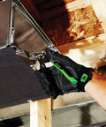 Offset Hand Seamer 3 Inch for Sheet Metal with heavy duty durable stainless steel blades in action on HVAC ductwork