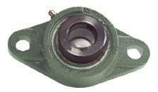 9/16" Inch HCFL202- 9 2 Bolts Flanged Cast Housing Mounted Bearing with Eccentric Collar Lock - VXB Ball Bearings