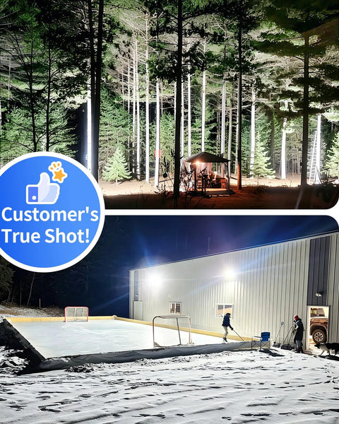 Heavy Duty Plug In LED Flood Light Delivering Hella Bright 24000 Lumens With Rugged IP66 Weatherproof Design For Backyard And Garage Illumination Featuring Top Tier 200 Watt Diodes Emitting Crisp 5000K Daylight White 120 Angle Beams