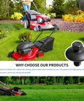 3 Pcs Blade Bolt And Washer Assembly 1 1/4 Inch By 7/16 Inch Thread 20 Heavy Duty; red lawn mower on grass
