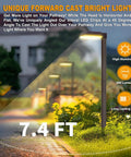 Dope Ultra Bright Solar Path Lights Outdoor 300 Lumens illuminating path with unique forward cast bright light