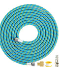 Premium Pro Grade 10 Foot Braided Airbrush Hose With US Quick Connect And One Eighth To One Quarter Inch Adapter