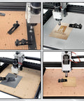 4 Pack 100x30mm Pressure Plate Clamps With M6 And M8 Screws For Small Woodworking Engraving Machines And Mini CNC Milling Tables 4540 Iron Fixture Fastening Tool installed on CNC table.
