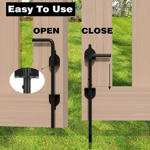 Heavy Duty Cane Bolt Gate Drop Rod Crafted From Tough As Nails Steel With A Matte Black Rust Resistant Finish To Keep Your Outdoor Gates Rock Solid Without Any Headache Or Hassle