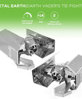 Star Wars Darth Vader Tie Fighter 3D Metal Model Kit Unassembled Hobby Build with Easy Clip Parts No Glue or Solder Needed