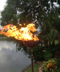 Portable Propane Tiki Torch Set Stainless Steel Outdoor Patio Fire Torch 24 Inch Tall With Adjustable Flame Marine Grade 316