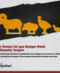 Four Steel Animal Targets For Airguns Silhouette Style Practice Set Built For Gunslynger Matches And Backyard Plinking