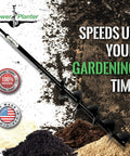 Extended Length Garden Auger Drill Bit For Fast Planting 3 Inch By 24 Inch With One Half Inch Non Slip Hex Drive and Heavy Duty Tip in soil background
