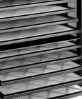Super Durable 10 Tray Electric Food Dehydrator Featuring Smart Digital Interface And Quick Dual Drying Zones close-up of mesh trays.