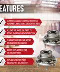 Front Or Rear Wheel Hub Bearing Assembly Set Of 2 For Buick Cadillac Chevrolet GMC Vehicles Features