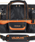 16 Inch Heavy Duty Tool Bag With 34 Pockets Open Top Organizer For HVAC And Electricians Pro Grade Ballistic Nylon 1680D