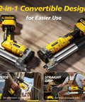 2-In-1 Electric Grease Gun Kit With 12000 PSI Cordless Power, dual-mode tool showing pistol and straight grip configurations