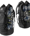 Heavy Duty XL Mesh Sports Gear Bag With Adjustable Backpack Straps And Front Pockets Built For Coaches On The Go Fits 13 Plus Soccer Balls