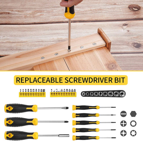 94 Piece Home And Auto Repair Tool Kit With Socket Wrench Set Pliers Screwdrivers And Mixed Hand Tools in Durable Toolbox Case