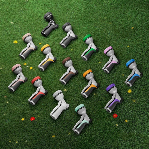 Assorted Heavy Duty Metal Garden Hose Nozzle With 7 Adjustable Spray Patterns for Watering Plants and Lawns Washing Cars and Pets