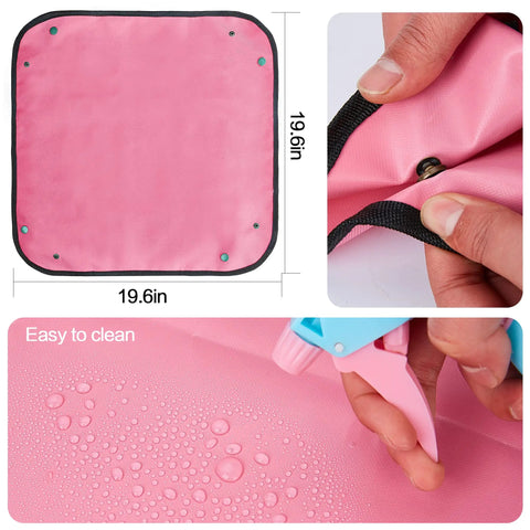 Close-up of waterproof 20x20 inch Oxford cloth pad from 24 Piece Mini Garden Tools Kit For Succulents And Fairy Gardens