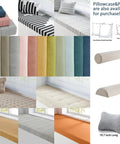 Various custom shaped Bay Window Seat Cushion Pad, textured foam with non-slip bottom, splash-proof, for indoor use.