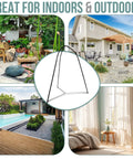 Heavy Duty Tripod Hammock Stand With 330 Lb Capacity, Rust Resistant Steel, Adjustable Frame For Saucer Swing, Indoor Outdoor Use