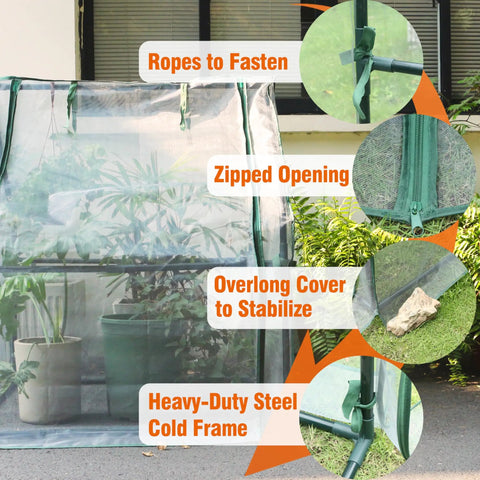 Compact Portable Greenhouse With Mesh Cover For Outdoor Seedlings And Plants, Easy Setup No Fuss And Great Ventilation For Spring Summer And Fall, Sturdy Iron Frame Made From Three Quarter Inch Pipes, 36.2 By 36.2 By 42.5 Inches
