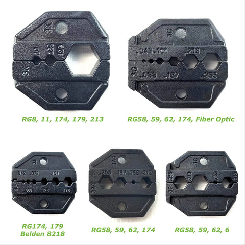 Interchangeable crimping dies for Professional Ratcheting Wire Crimping Tool For Electrical Connectors And Terminals, 5 In 1 Multi Purpose Crimping Set