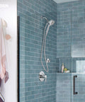 Magnetic Shower Head With Handheld Sprayer And Dock Six Spray Settings Easy Install Wall Mount 60 Inch Hose Chrome Finish in modern bathroom