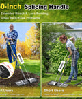 Heavy Duty Lawn Leveling Rake with 60 Inch Handle, used by tall and short users, stainless steel plate for landscaping.