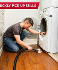 Man using Beast All In One Wet Dry Vacuum With Detachable Blower 6 Gallon 5 Peak HP 70 CFM Suction 190 MPH Blower Easy One Hand Release