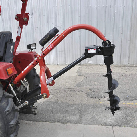 3 Point Post Hole Digger For Tractors With 6 Inch Auger Fits Compact And Sub Compact Cat 0 Tractors Beefy Right Angle Gearbox